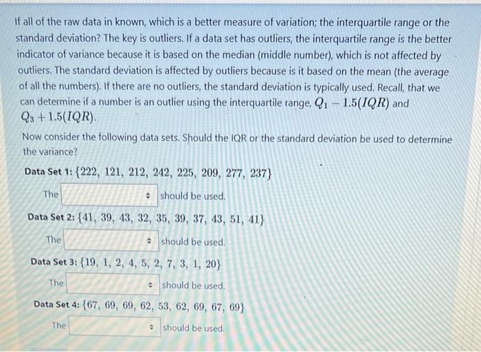 Solved If All Of The Raw Data In Known Which Is A Better Chegg Com