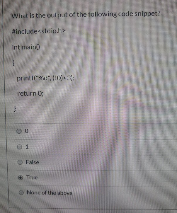 Solved What is the output of the following code snippet? | Chegg.com