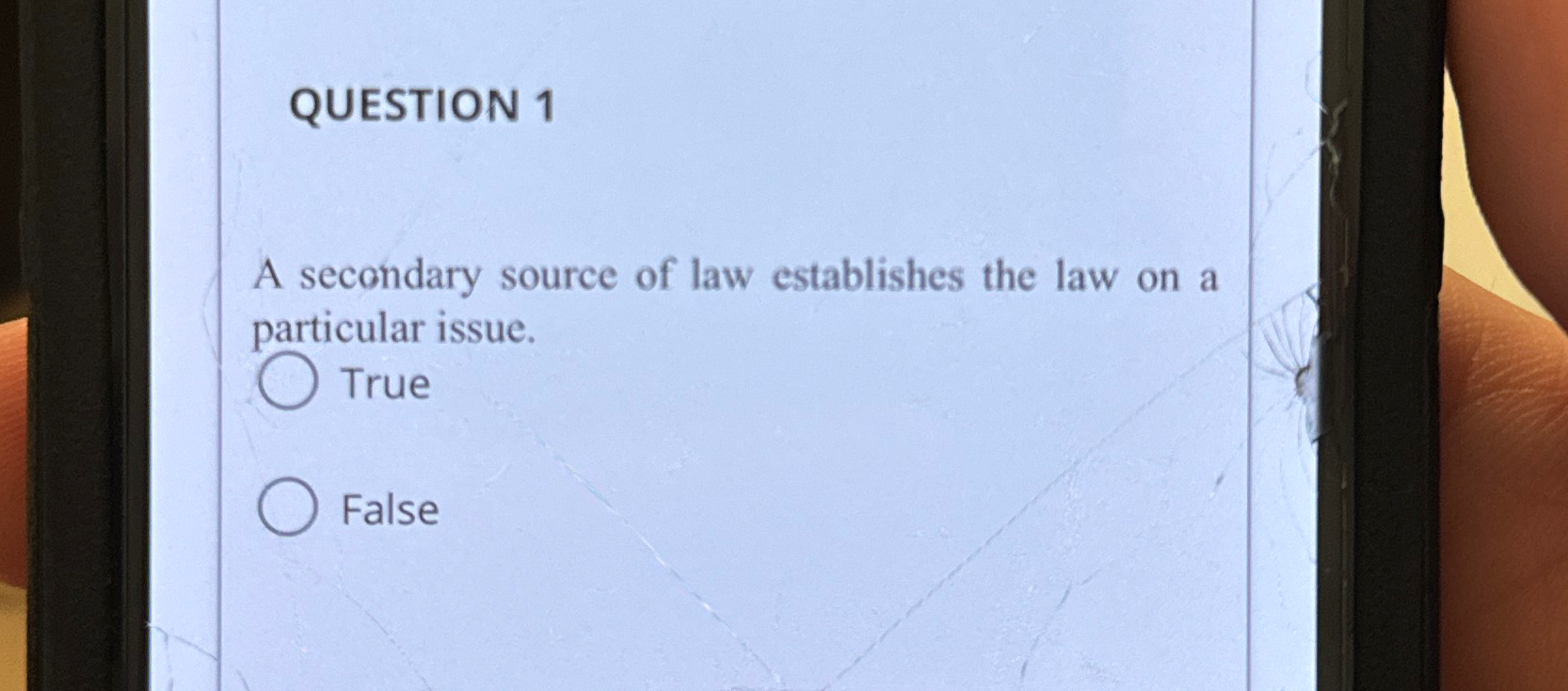 Solved QUESTION 1A Secondary Source Of Law Establishes The | Chegg.com