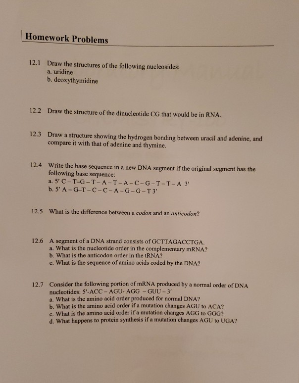 Solved Homework Problems 12 1 Draw The Structures Of The Chegg Com