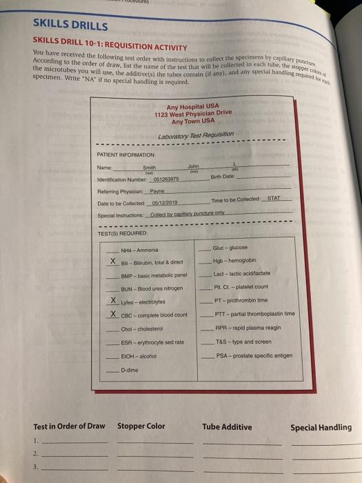 Skills Drills Skills Drill 10 1 Requisition Activity Chegg 