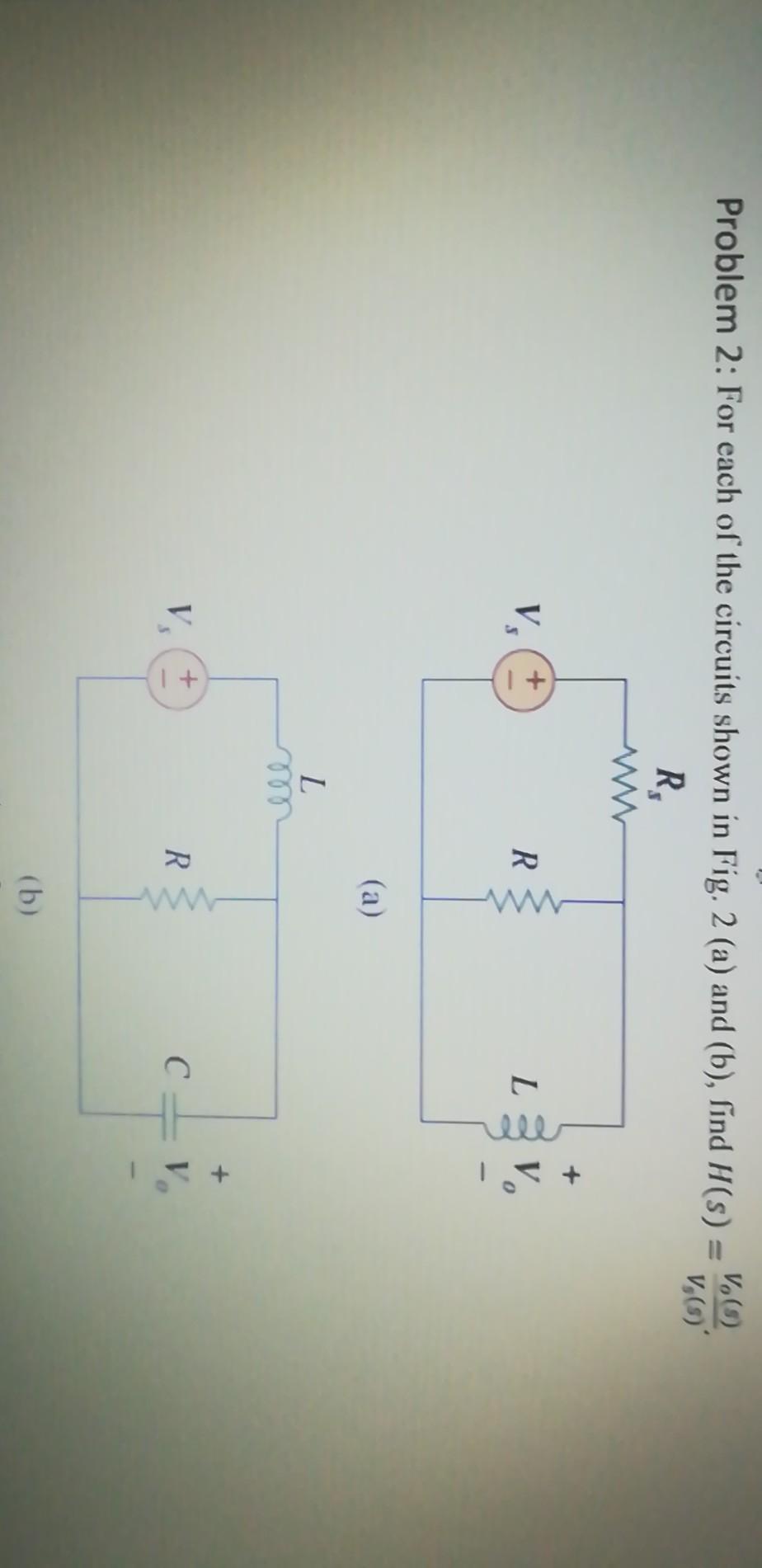 Solved V.) Problem 2: For each of the circuits shown in Fig. | Chegg.com