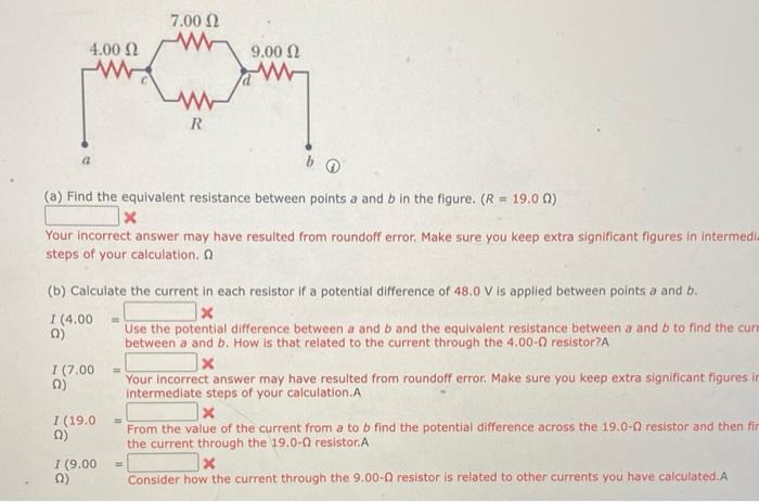 Solved (a) Find The Equivalent Resistance Between Points A | Chegg.com