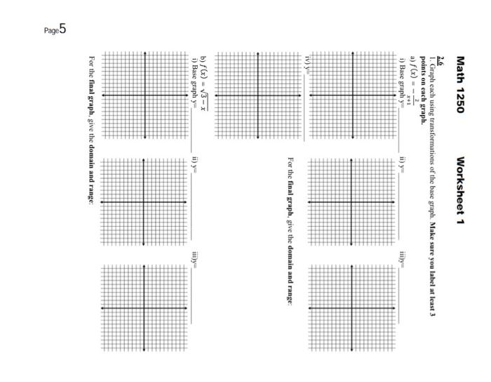 2.6 1. Graph each using transformations of the base | Chegg.com