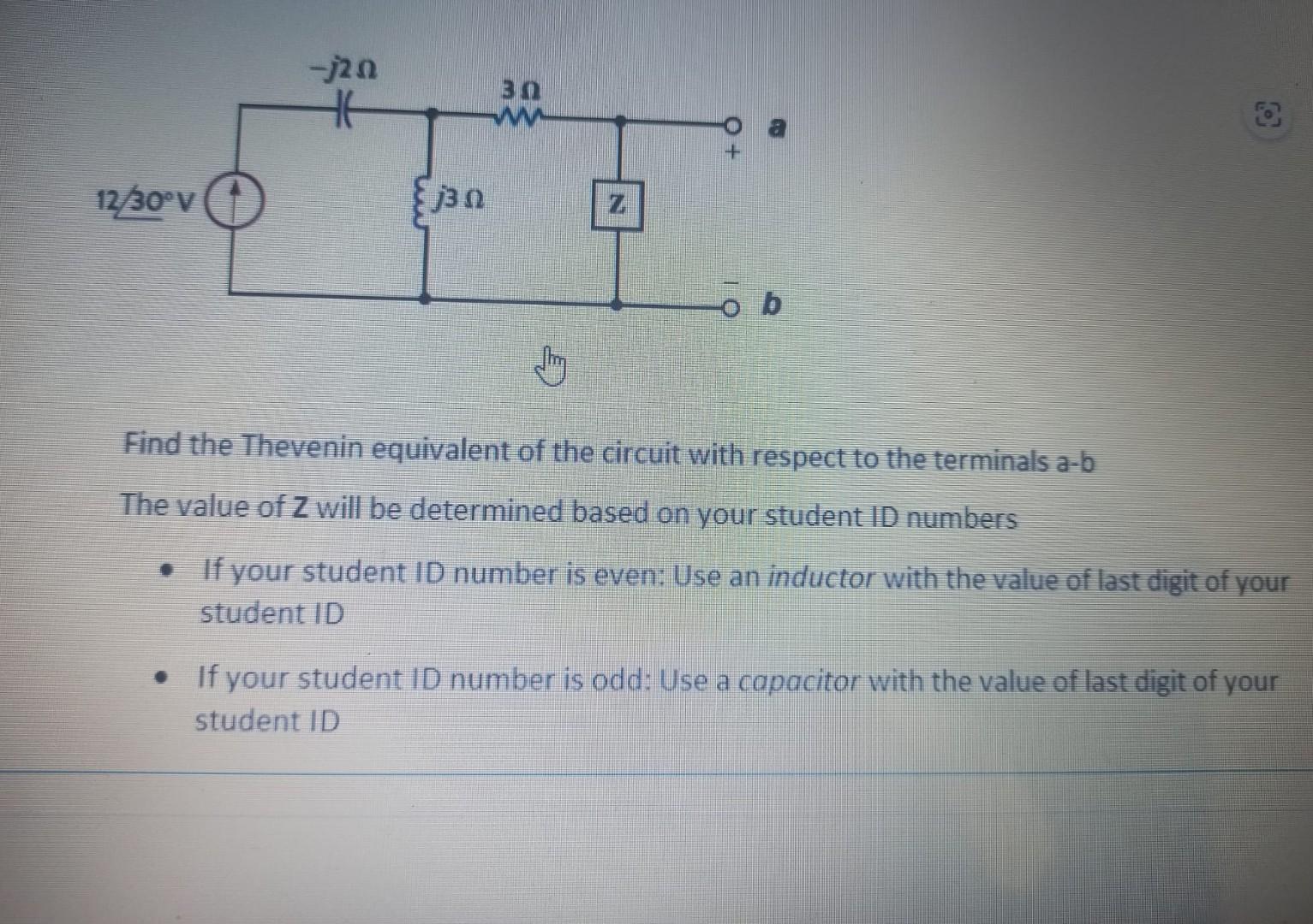 Solved Find the Thevenin equivalent of the circuit with | Chegg.com