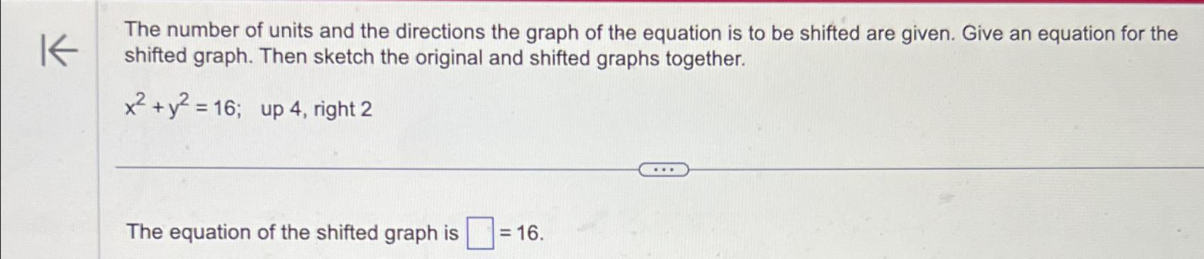 Solved The number of units and the directions the graph of | Chegg.com