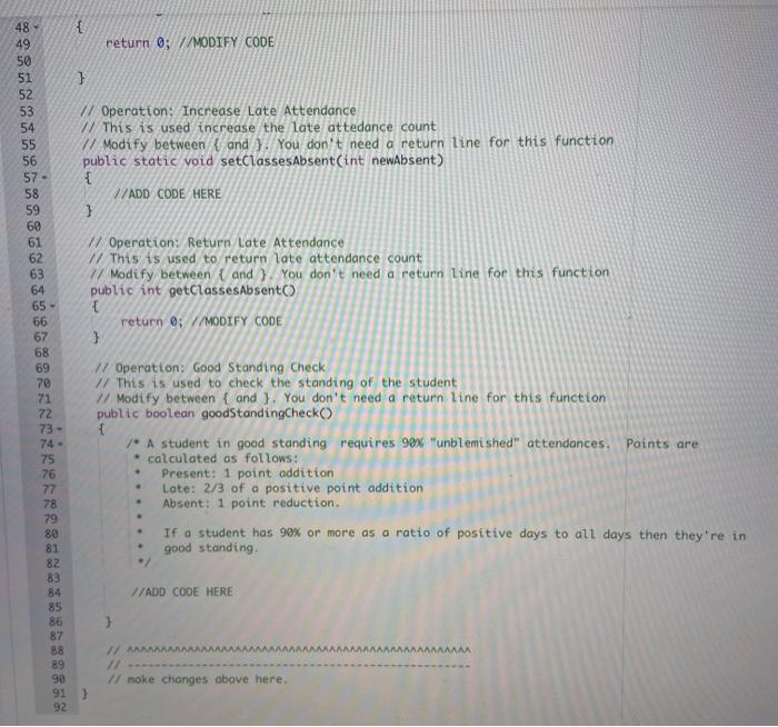 Solved In this activity, you will modify a method (function) | Chegg.com