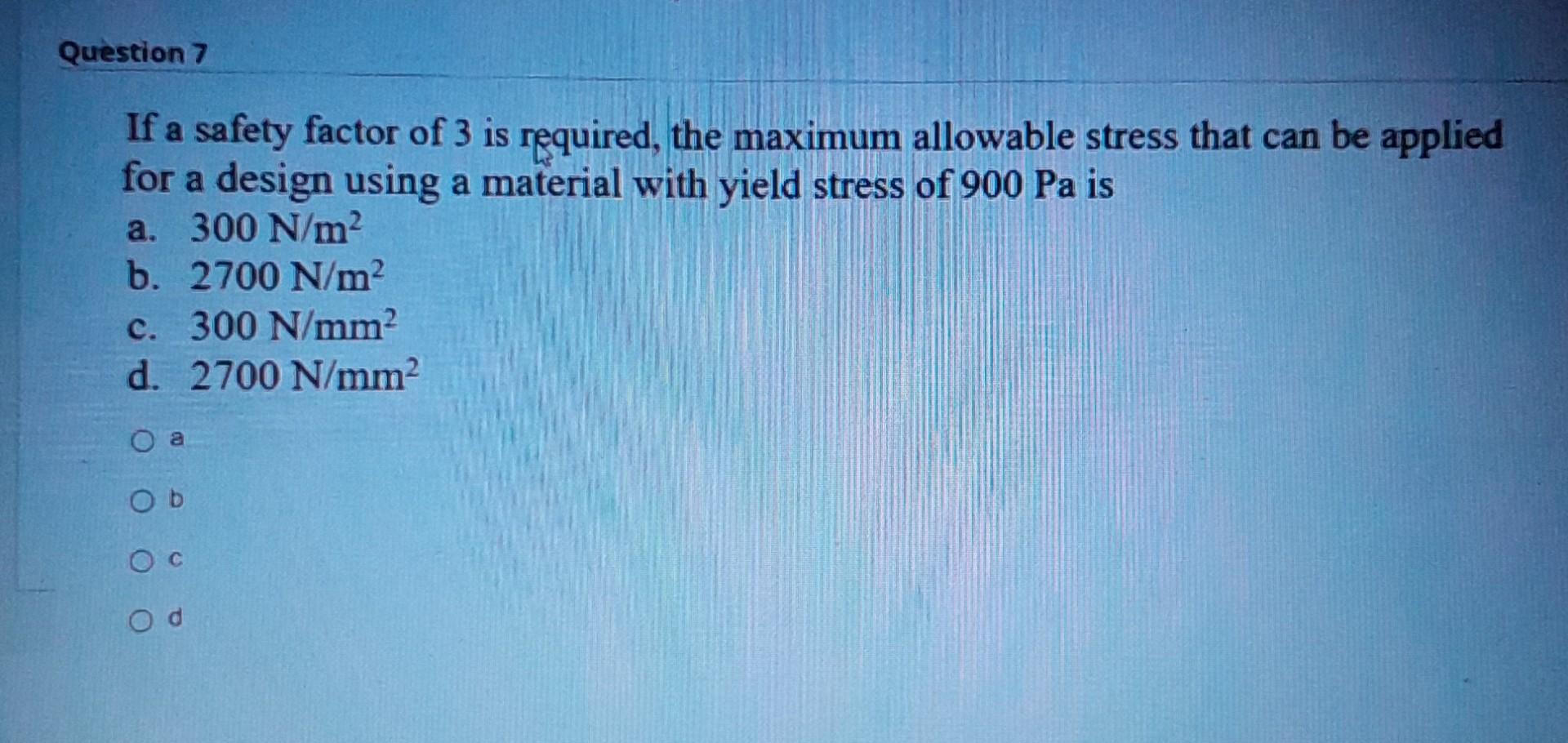 Solved If a safety factor of 3 is required, the maximum