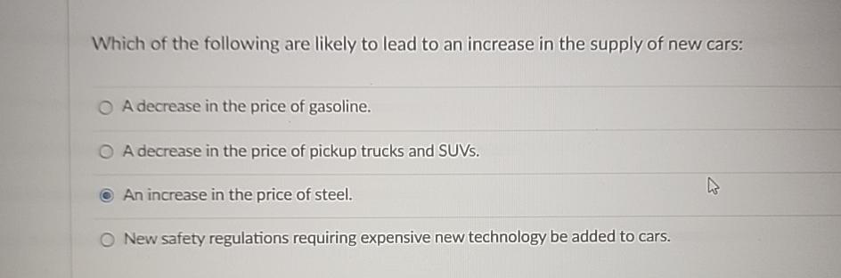 Solved Which of the following are likely to lead to an | Chegg.com