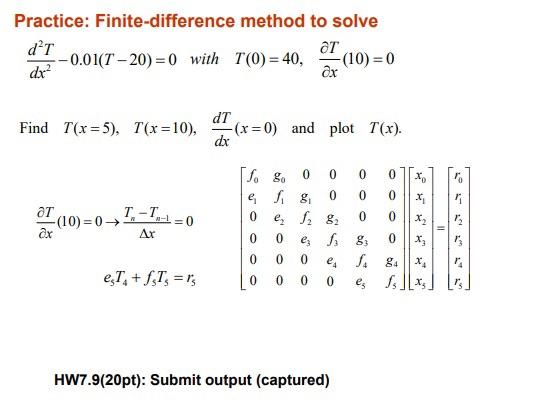 Solved Practice: Finite-difference method to solve | Chegg.com