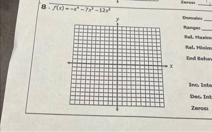 Solved F X −x4−7x3−12x2