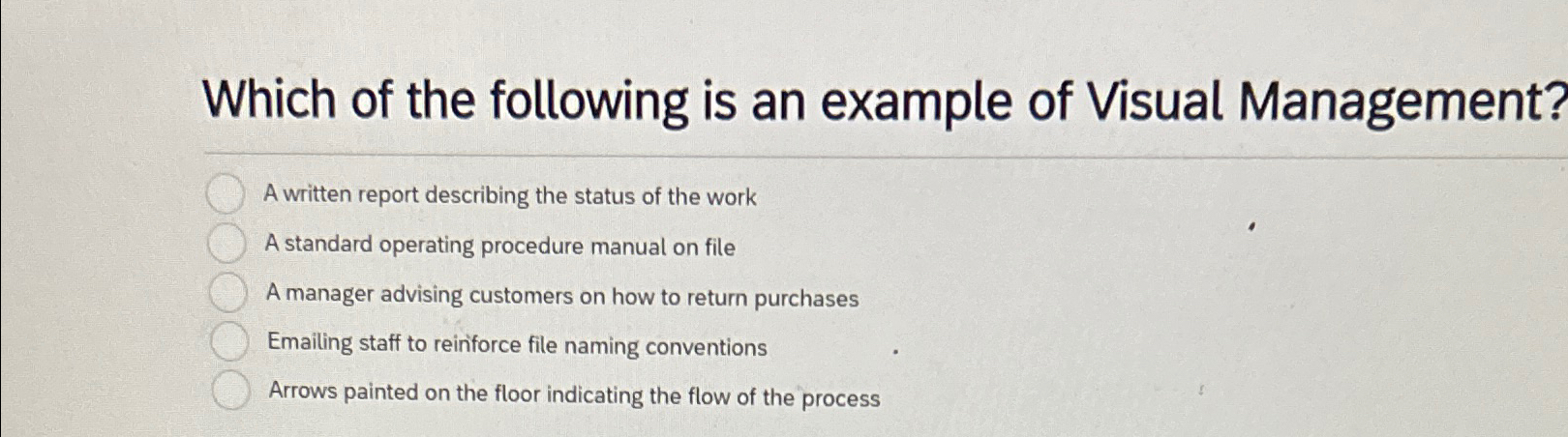 Solved Which of the following is an example of Visual | Chegg.com