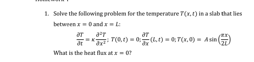 Solved Solve the following problem for the temperature | Chegg.com ...