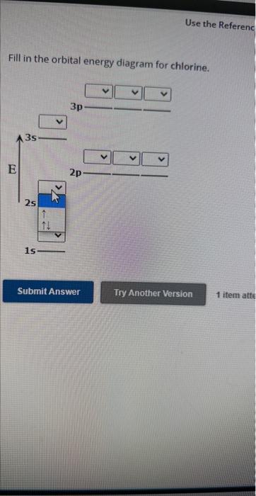 Solved Fill in the orbital energy diagram for | Chegg.com