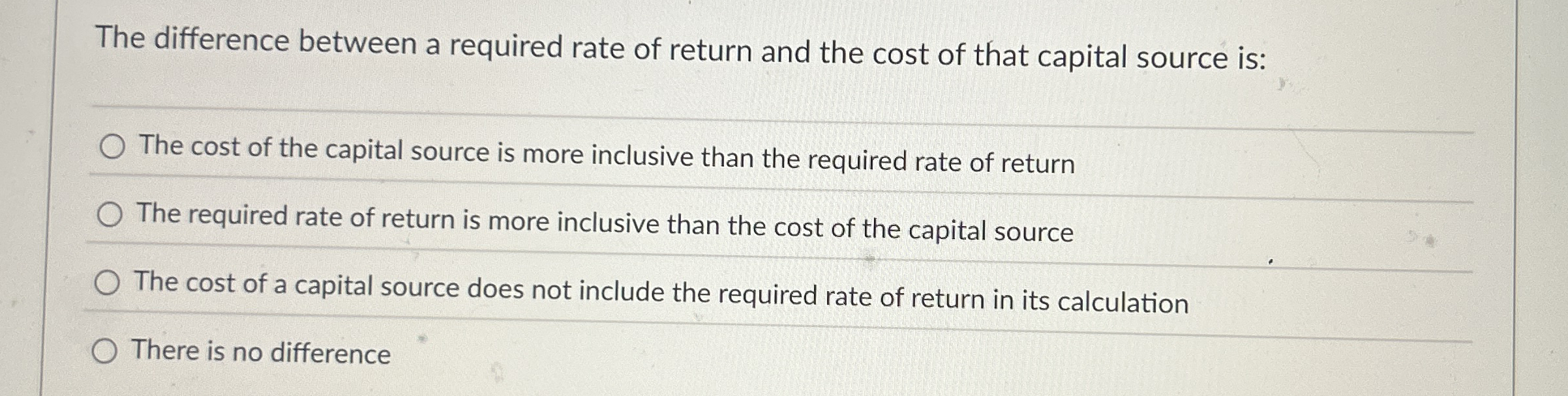 Solved The difference between a required rate of return and | Chegg.com