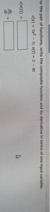 Solved For the pair of functions, write the composite | Chegg.com