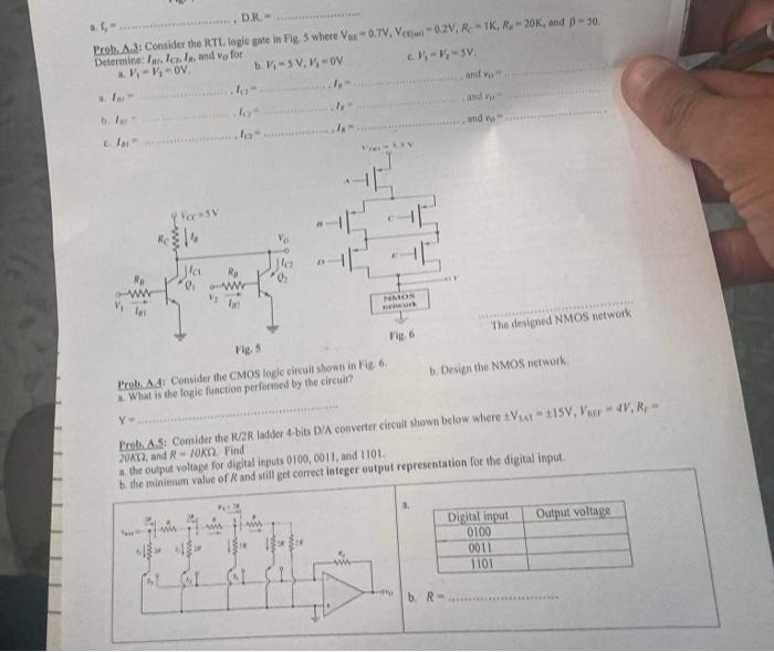 Solved Prob. A.4: Consider the CMOS logic circuit shown in | Chegg.com