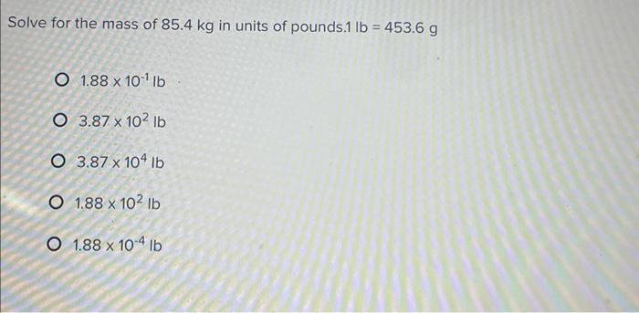 85.4 kg 2025 in pounds