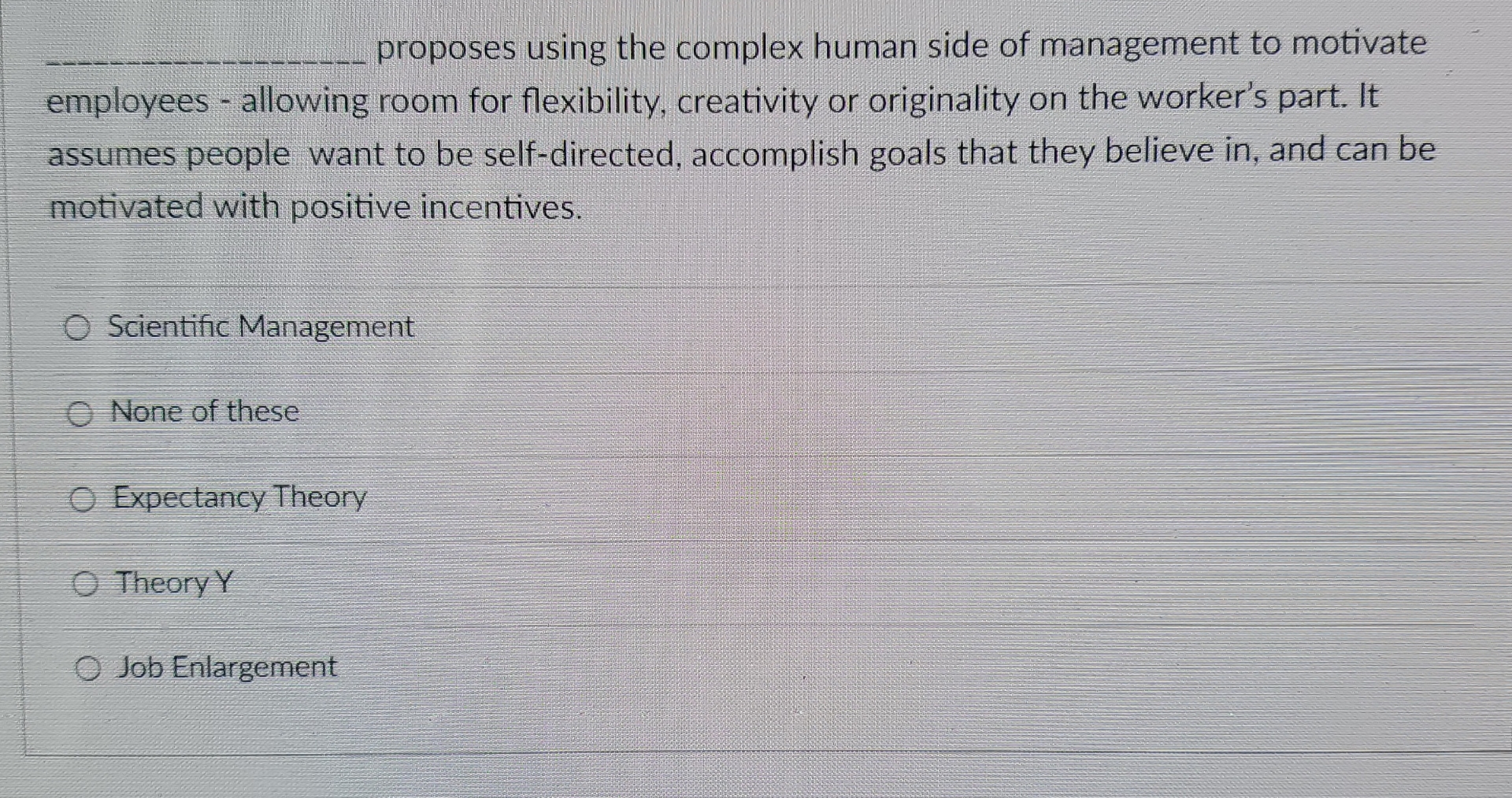 Solved proposes using the complex human side of management | Chegg.com