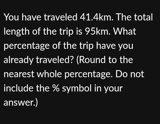Solved You Have Traveled 41 4 Km The Total Length Of The Chegg Solved You Have Traveled 41 4 Km The Total Length Of The Chegg