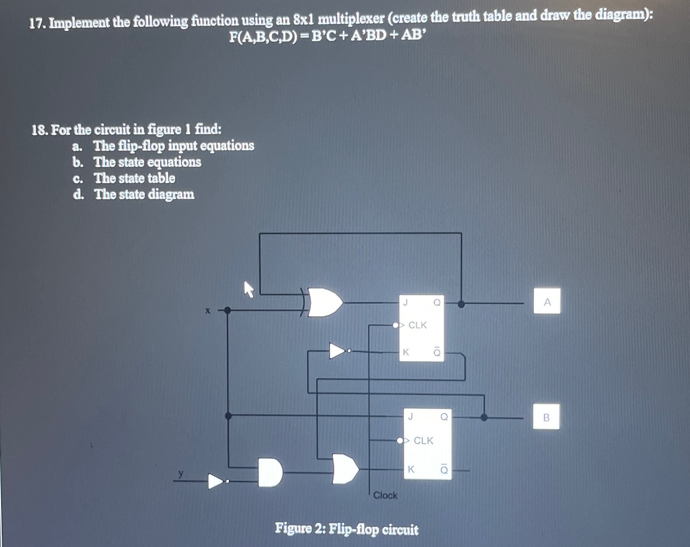 Solved Implement the following function using an 8×1 | Chegg.com