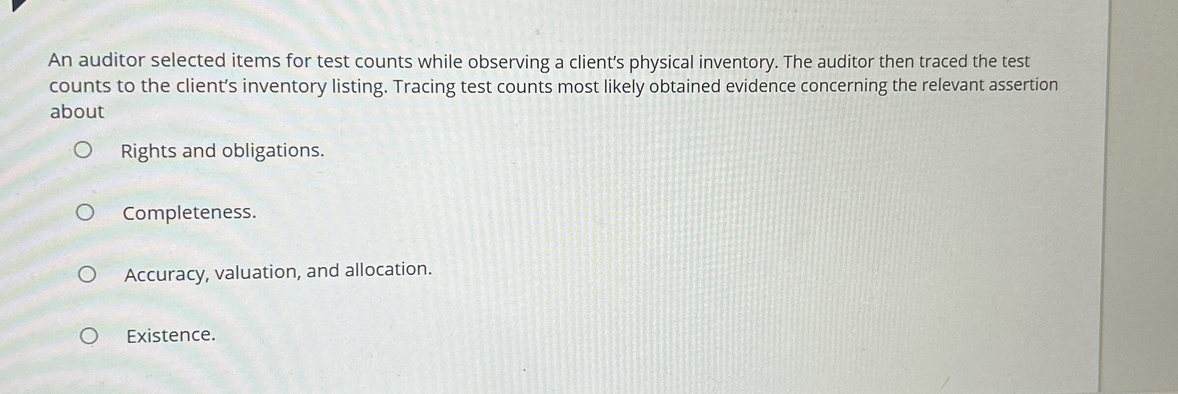 Solved An Auditor Selected Items For Test Counts While | Chegg.com