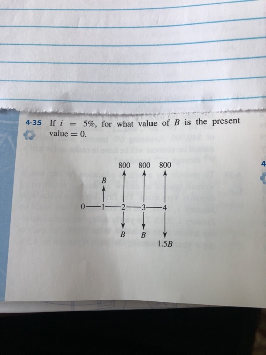 Solved 4-35 If I = 5%, For What Value Of B Is The Present | Chegg.com