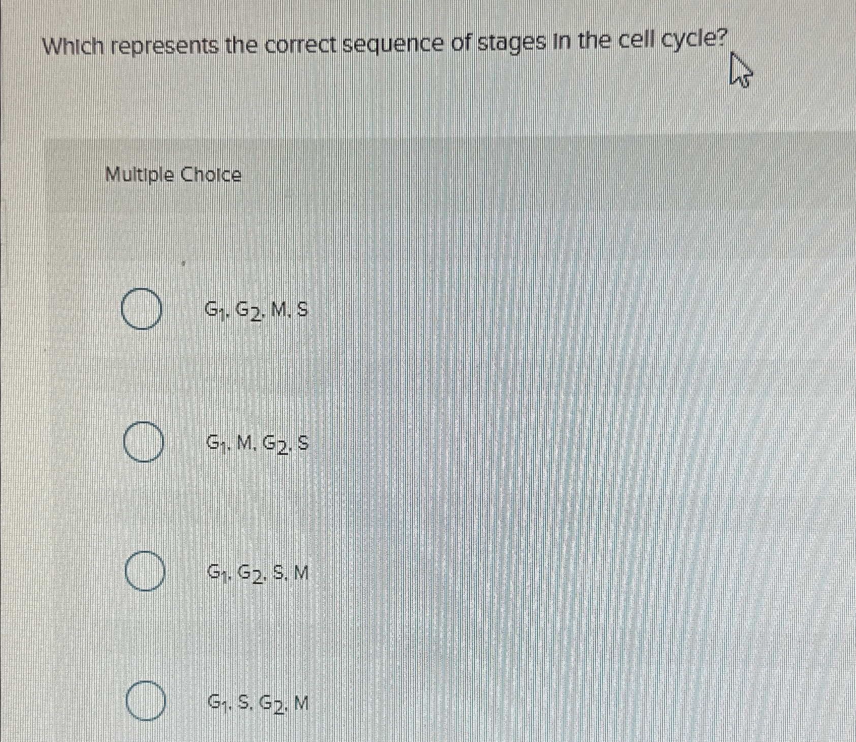 Solved Which represents the correct sequence of stages in | Chegg.com