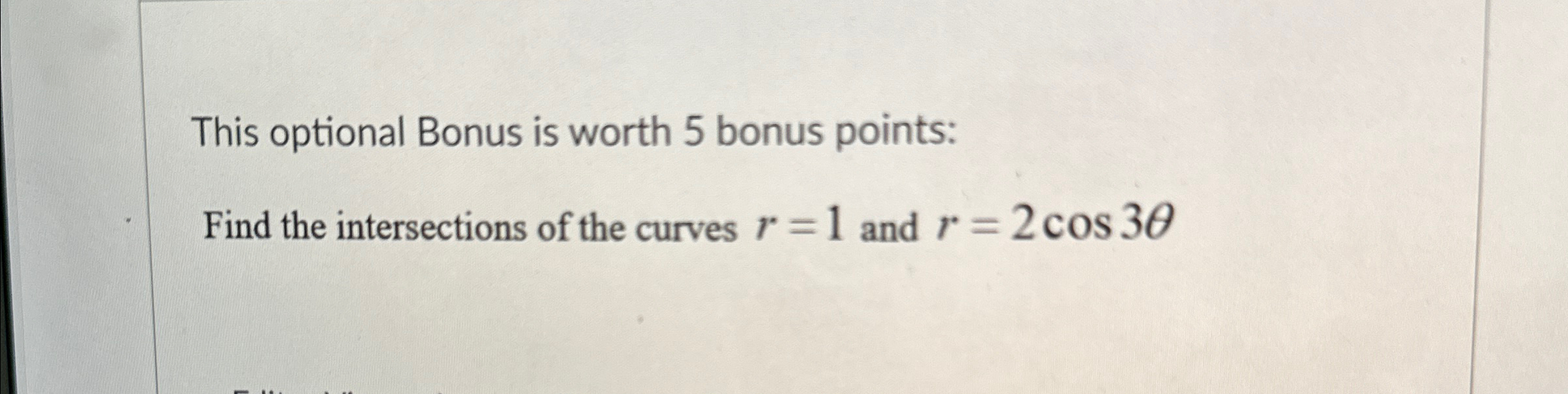 Solved This optional Bonus is worth 5 ﻿bonus points:Find the | Chegg.com