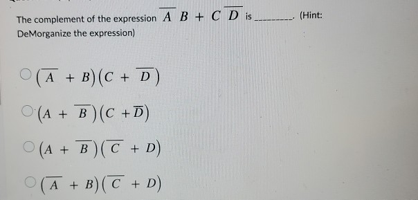 Solved Simplify Y = A B + (A + B)C. OAB + AC OAB + AT AB + A | Chegg.com