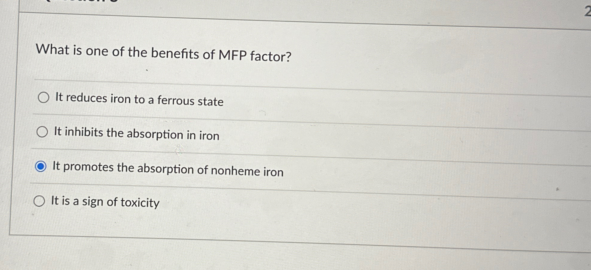 Solved What is one of the benefits of MFP factor?It reduces | Chegg.com