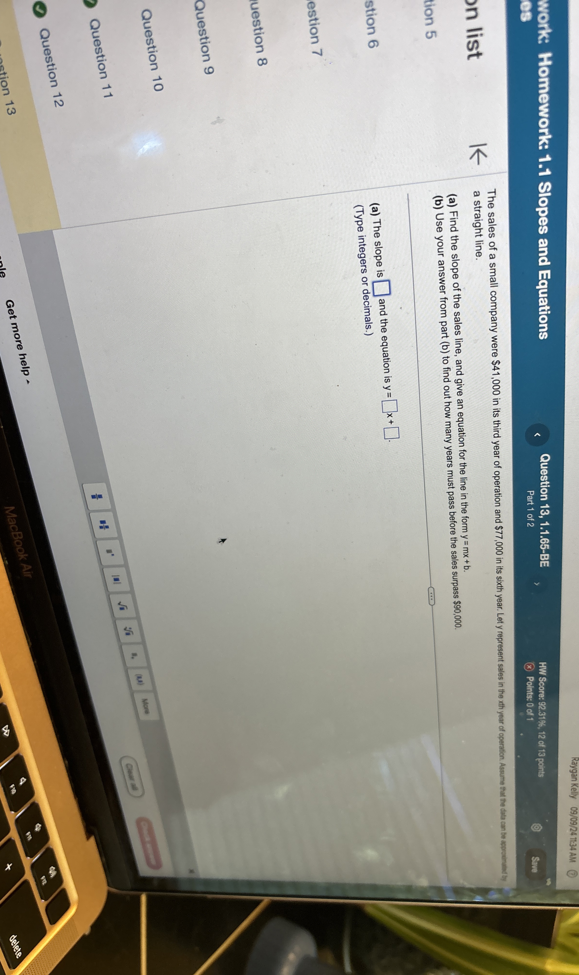 Solved The sales of a small company were $41,000 ﻿in its | Chegg.com