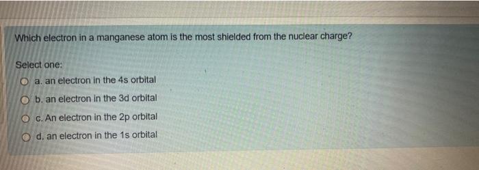 what is the nuclear charge of an atom of manganese