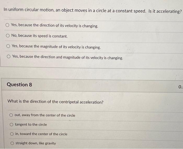 Solved In Uniform Circular Motion, An Object Moves In A | Chegg.com