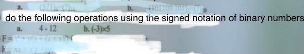 Solved do the following operations using the signed notation | Chegg.com