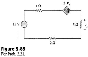 Solved: Find vx in the circuit of Fig. 2.85. | Chegg.com