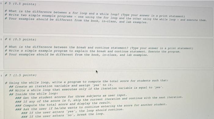 Solved :+5 10.5 points) What is the difference between a for | Chegg.com