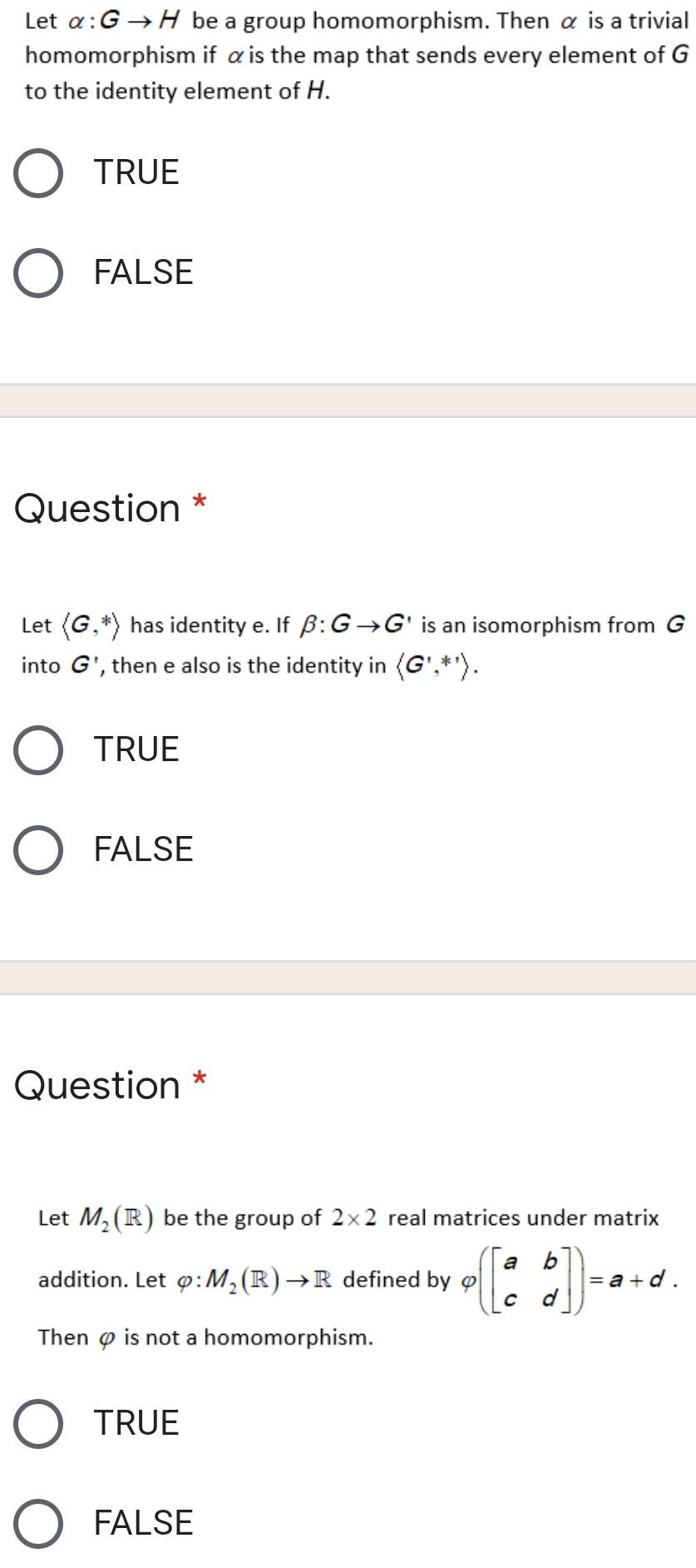 Solved Let A G→h Be A Group Homomorphism Then A Is A 6017