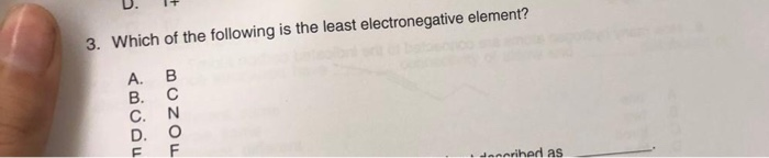 Solved 3 Which Of The Following Is The Least Chegg