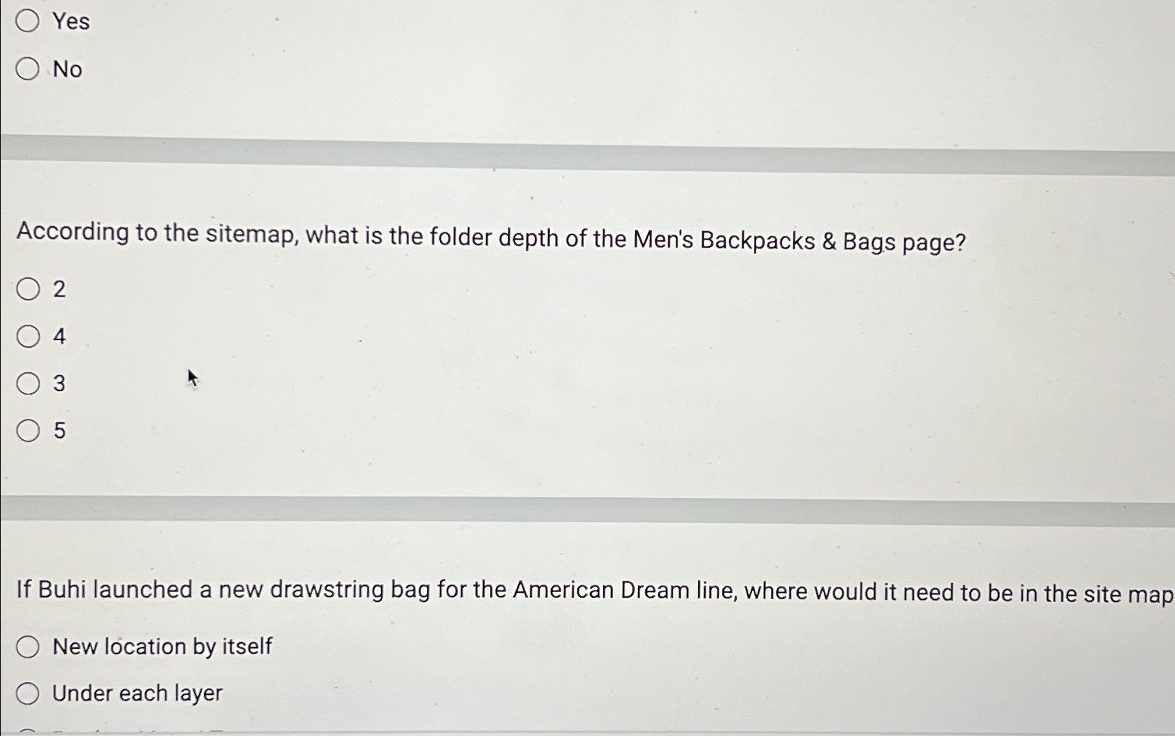 Solved YesNoAccording to the sitemap, what is the folder | Chegg.com