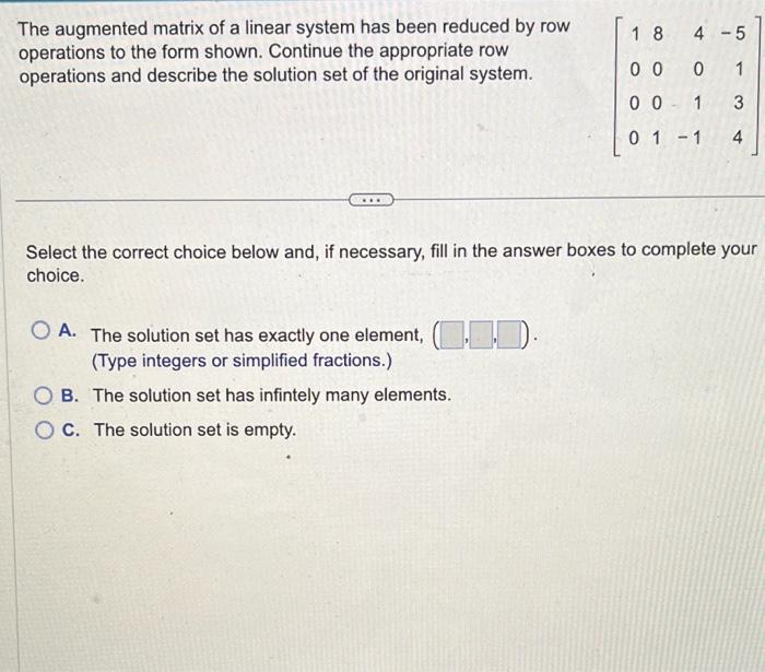 Solved Select the correct choice below and, if necessary, | Chegg.com