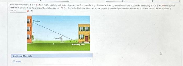 Solved Your Office Window Is A = 55 Feet High. Looking Out | Chegg.com