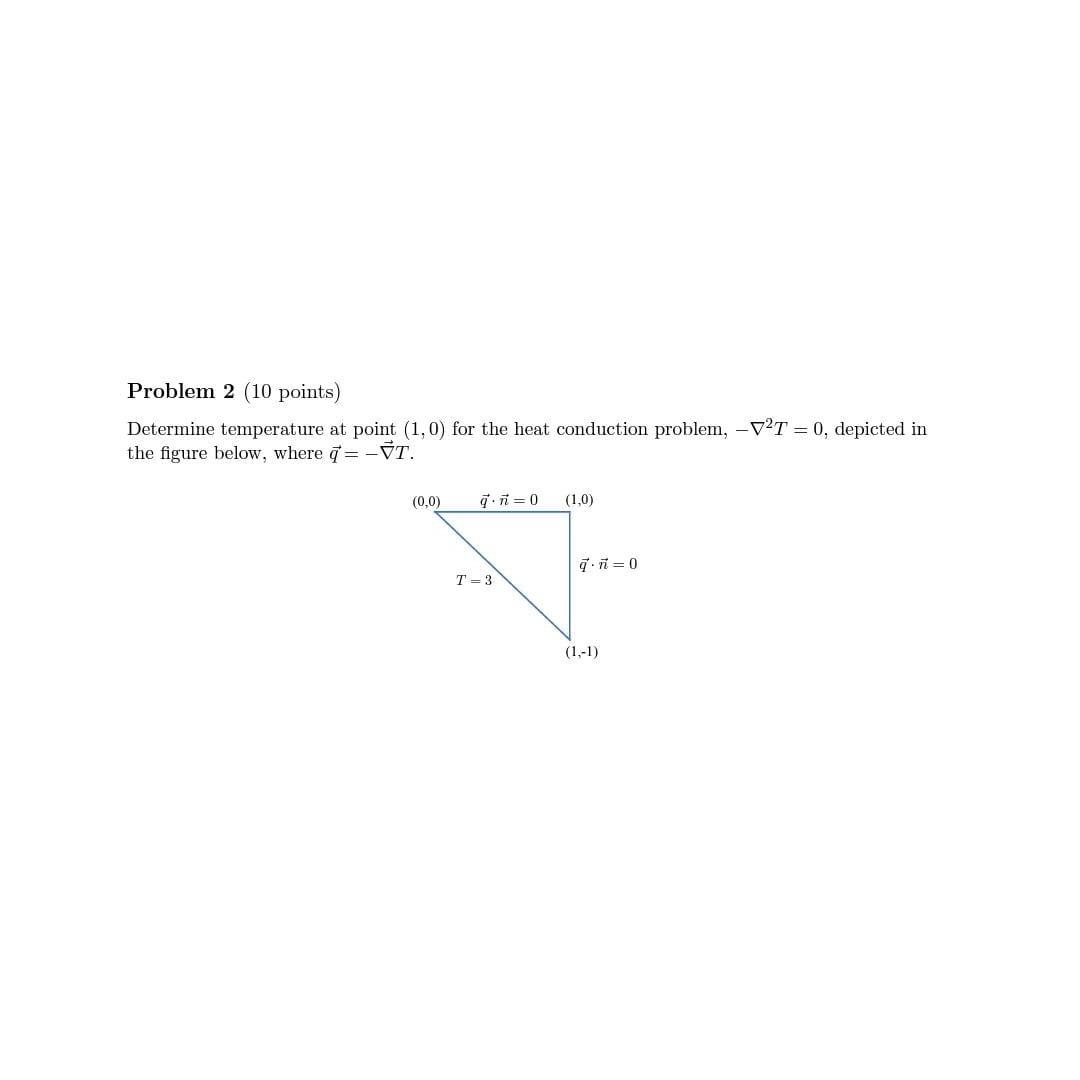 Solved Problem 2 (10 ﻿points)Determine temperature at point | Chegg.com