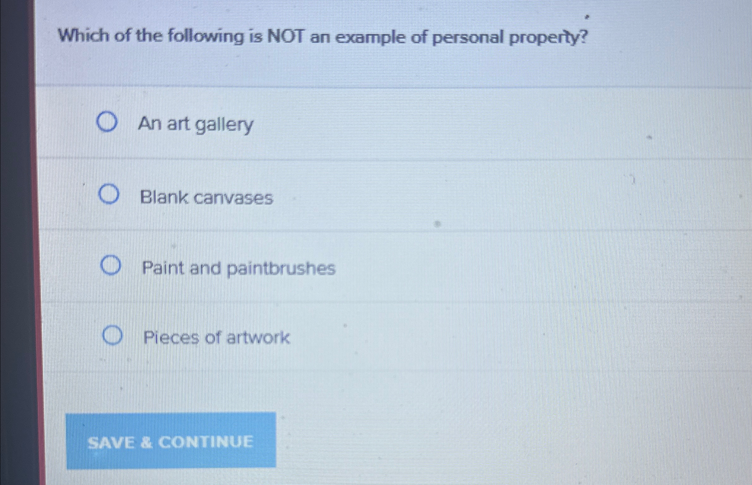 Solved Which of the following is NOT an example of personal | Chegg.com