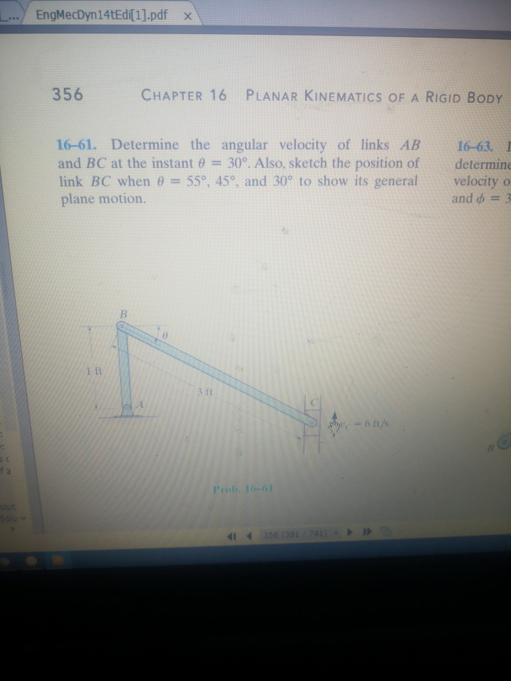 Solved EngMecDyn14tEdi[1].pdf X 356 CHAPTER 16 PLANAR | Chegg.com
