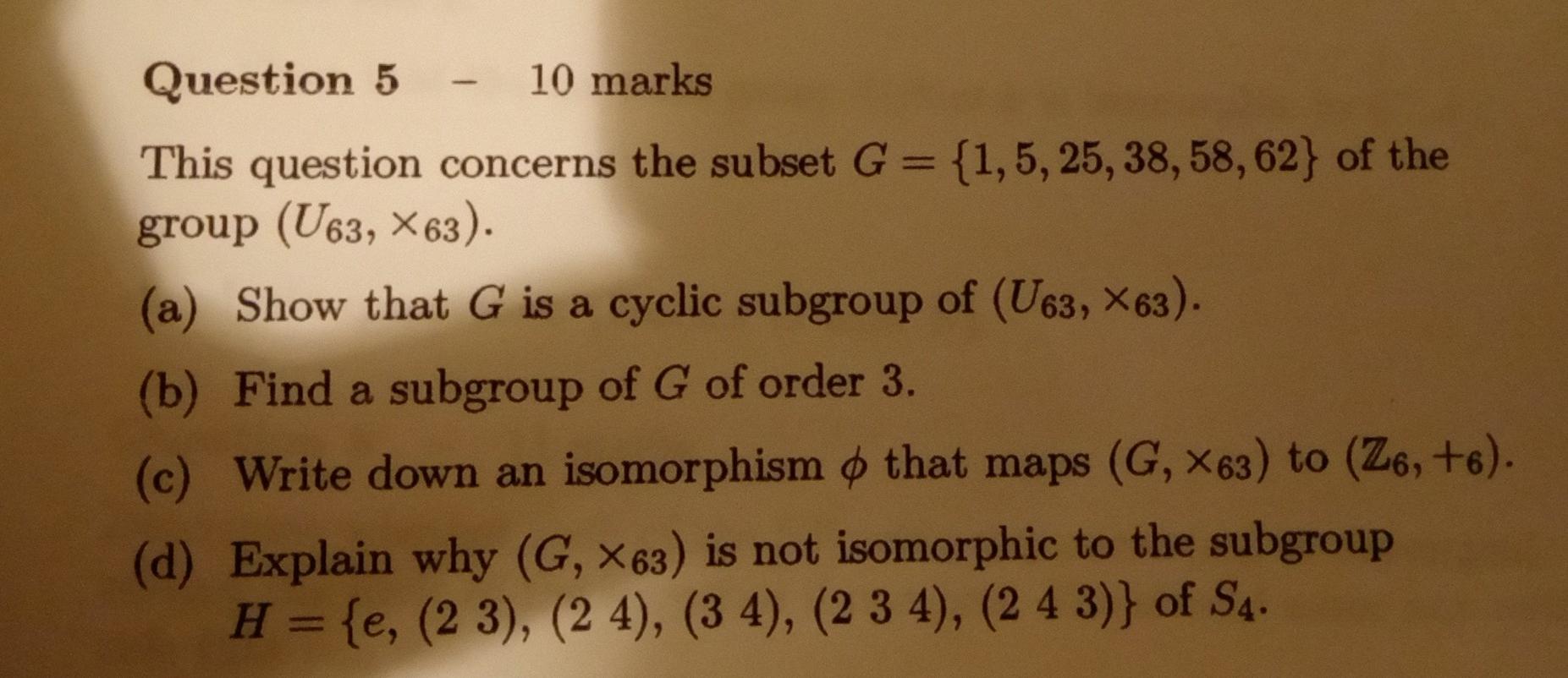 Solved Question 5 - 10 marks This question concerns the | Chegg.com