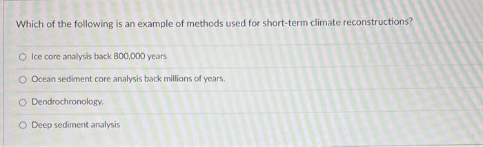 Solved Which of the following is an example of methods used | Chegg.com