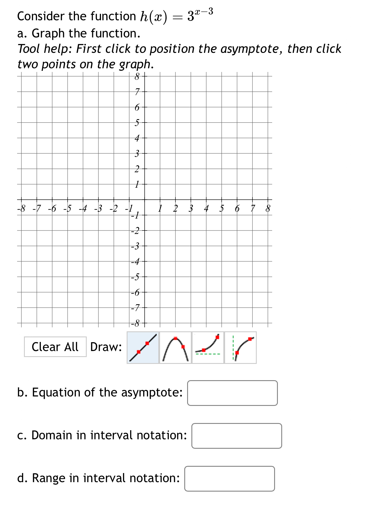 Solved Consider the function h(x)=3x-3a. ﻿Graph the | Chegg.com