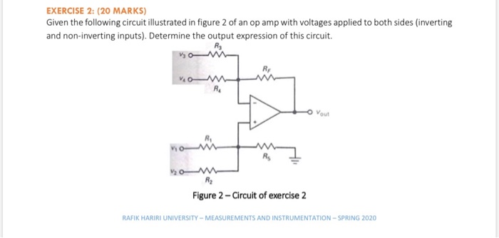 Solved EXERCISE 2: (20 MARKS) Given the following circuit | Chegg.com