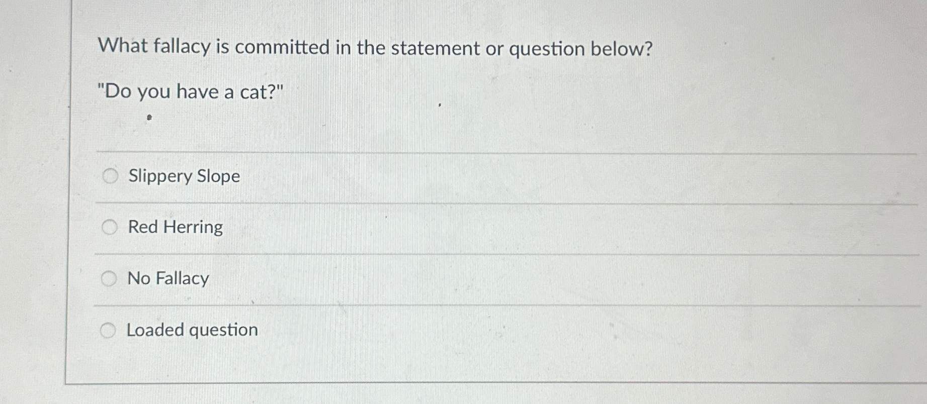 Solved What fallacy is committed in the statement or | Chegg.com